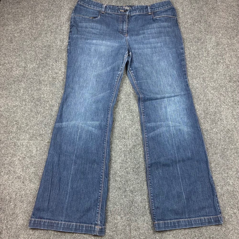 New York & Company Womens Size 16 36x30 Blue Low Rise Skinny Flare Leg Jeans
